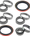 Front Wheel Hub Bearing Seal Replacement Kit For Chevy Camaro Caprice Chevelle El Camino Malibu Monte Carlo Nova Laguna G10 G20 Van 1969 Through 1978 Front Wheel Bearings Seal Set With Easy Install Guide, showing all components