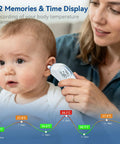 Ear Thermometer With Heated Tip And Smart Age Mode For Babies To Adults, A Go-To Pre-Warmed Probe For Fast Accurate Readings, Three Age Groups 0-3 Months, 3-36 Months, 36 Months And Up, Family Health Essential used on baby ear