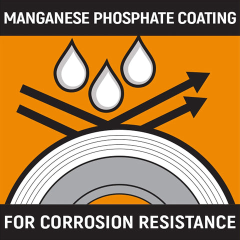 Manganese phosphate coating illustration for One Half Inch Drive Six Point Standard Impact Socket One And One Eighth Inch CrMo Steel