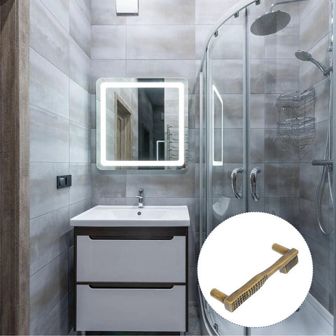 Toothbrush Shape Alloy Cabinet Pull Handle Vintage Bronze Dresser Drawer Pull For Bathroom Door Modern Rustic Furniture Hardware