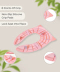 Foldable Travel Potty Seat For Toddlers Featuring A No Pinch Silicone Grip And Slick Non Slip Base with grip pads shown.