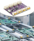 USB 8 Port Expansion Hub For Automation And Tech Setups Hot Swappable Plug And Play With 6 Mbps Speed Multi Device Connectivity Durable Polystyrene Casing Ideal For Complex Engineering Projects And Tech Labs, purple PCB with 8 ports