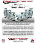 Heavy Duty Swivel Top Plate Casters Set Of Four With Four Inch Wheels Two Swivel And Two Rigid Semi Steel Cast Iron Total 4000 Lb Capacity Ideal For Heavy Carts Dollies And Equipment