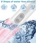 On The Go Bidet Sprayer For Travel And Personal Hygiene Portable Electric Cleanser showing 2 steps of water flow control
