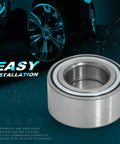 Front Wheel Bearing Set For Hyundai Elantra 2001 To 2006 Tiburon 2003 To 2008 2.0L Kia Spectra 2004 To 2009 Spectra5 2005 To 2009 Two Piece Replacement For Part Number 51007 To Beef Up Your Daily Ride displayed with easy installation text