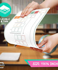 Long Division Practice Dope Dry Erase Sheets 11x14 Reusable Math Manipulatives 5th Grade, flexible and thin design held by hands