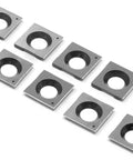 10-pack of 14mm HSS replacement spiral planer and jointer blades with reversible inserts for JT630H JT833H PL1326