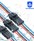 372Pcs Waterproof Automotive Electrical Connectors Kit With 1 To 6 Pin Quick Connect, black connectors under water.