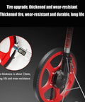Straight Shooter Hand Pushed Measuring Wheel And Portable Telescoping Distance Tracker With Hd Lcd Screen showcasing upgraded wear-resistant tire.