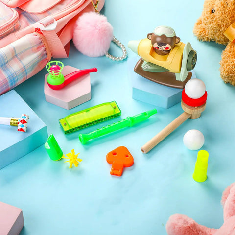 9-Piece Oral Motor Therapy Kit For Kids And Grown-Ups With Myofunctional Tools Like Tongue Trainer And Whistle, Controlled Airflow, Speech Clarity, Oral Placement Practice, And Feeding Support on blue display