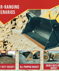 84 Inch Bucket Cutting Edge For Skid Steer And Loader With Bolt On Or Weld On Mount, 16Mn Steel, Loader Buckets