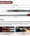 Product size illustration of Premium Heavy Duty Center Mount And Undermount Drawer Slides Keeping Your Drawers Gliding Smooth Zero Fuss Hardware Replacement.