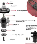 Top Shelf Heavy Duty Spindle Assembly Pull Sheave Kit Part 50051388 with detailed components for Bush Hog mowers and rotary cutters.