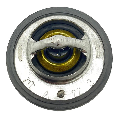 Heavy Duty Diesel Engine Thermostat Rated At 71C Genuine Oem Replacement For Dead Reliable Temperature Control Built Tough Construction And Rock Solid Durability Daily, showing intricate design details and temperature rating.