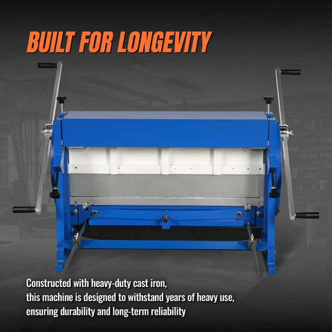 Beast Of A Three In One Pan And Box Brake Slip Roll Shear And Bending Machine For Sheet Metal 20 Gauge Mild Steel Model MMCB3016