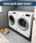 Anti-Vibration Floor Mat For Washer And Dryer, Large 62.9 X 29.5 Inches, foldable rubber under laundry units, waterproof and noise-reducing
