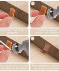 Installation steps for 30 Piece Drawer Glide Repair Kit Featuring Tack In Runners And L Shape Stops Nail On Hardware For Dressers.