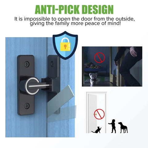 Heavy Duty 90 Degree Gate Latch For Barn Doors And Sliding Doors, Flip Latch Bolt Lock in place with anti-pick design details