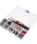 DIY PC Repair Screw Kit With 332 Pieces Iron Nickel Plated Machine Screws for HDD SSD Mounting in plastic storage case