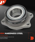 Beefed Up Rear Wheel Bearing And Hub Assembly For Mitsubishi Lancer Evolution AWD 2003-2006, Eclipse AWD 1995-1999, Eagle Talon AWD 1995-1998 Replacement Axle Hub Kit, Heavy Duty Load Capacity, Smooth Ride, Easy Install with high hardness steel flange