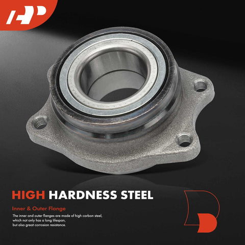 Beefed Up Rear Wheel Bearing And Hub Assembly For Mitsubishi Lancer Evolution AWD 2003-2006, Eclipse AWD 1995-1999, Eagle Talon AWD 1995-1998 Replacement Axle Hub Kit, Heavy Duty Load Capacity, Smooth Ride, Easy Install with high hardness steel flange