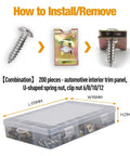 Must Have Auto Interior Fasteners Kit For 100Pcs Car U Clips Nuts 6 8 10 12 Size Assortment With Stainless Steel Screws For Dash