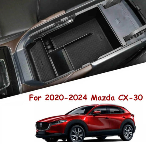 Mazda CX30 Center Console Organizer Tray And Armrest Storage Box Compatible With 2020-2026 CX30 Interior Accessories