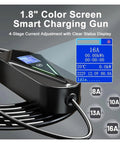 Portable EV Charger 3 Point 5 Kilowatt 16A Level 1 EVSE Type 1 And NACS Compatible with color screen and status display