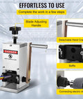 Portable Manual Wire Stripping Machine With Hand Crank For Scrap Copper Recycling 0.06 to 0.98 Inch Wires, featuring aluminum body and adjustable handle.