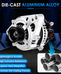 Replacement Car Alternator For Toyota Tacoma 2005 2015 And 4Runner 2003 2009 4.0L V6 High Output Auto Alternator with die-cast aluminum
