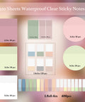 Clear Sticky Notes Set With 920 Sheets Waterproof And Ultra Transparent For Bible Study Notes And Book Annotations layout display