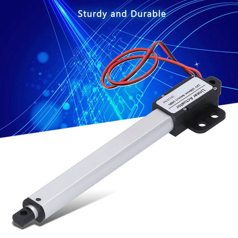 Low Key Whisper Quiet 12V 100Mm Stroke Electric Push Rod Actuator with durable gearbox for adjustable furniture, shown side view