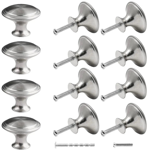 Freshen Up Your Kitchen Digs With These Dope Silver Mushroom Cabinet Knobs European Modern Drawer Handles Super Easy Install Mounting Screws 12 Piece Set