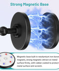 Dope Magnetic Tablet Holder Mount For Fridge And Metal Surfaces, round heavy duty neodymium base showing magnetic strength effect.