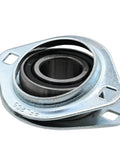 Heavy Duty Pillow Block Bearing 1 Inch Bore 4 Pack With Zinc Plated Steel Housing And Chrome Steel Bearing Insert, close-up