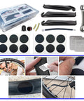 All In One Bike Repair Kit With 16 Tools Mini Pump Tire Levers Patches And Water Resistant Triangle Frame Bag