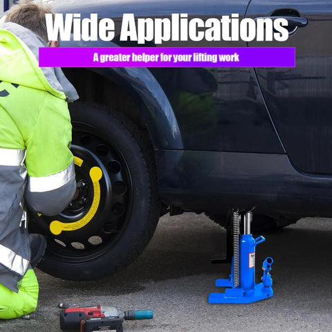 Heavy Duty Hydraulic Toe Jack Delivering Twenty Ton Top Lifting And Ten Ton Toe Engagement For Dead Reliable Car Hoisting and Daily Shop Hustle in use under a vehicle.