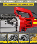 Portable Electric Hydraulic Rebar Cutter 1250w Cuts #3 To #6 4-20mm Steel Bar In Under 4 Seconds With Low Noise And No Sparks