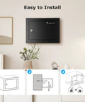 Small Steel Safe Box With Key Lock For Cash And Jewelry Hidden Security Safe Two Tenths Of A Cubic Foot on a wall, instructions below