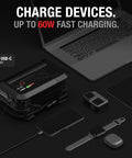 2000 Amp Jump Starter With Built-In Air Compressor And Tire Inflator, USB-C Power Bank, And LED Flashlight charging devices