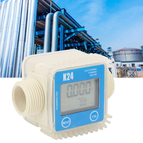 One Inch Gasoline Fuel Flow Meter With LCD Display Pro Grade Anti Drip Easy To Use Flow Meter for industrial settings