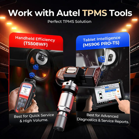 MX Sensor TPMS One Sensor With 315 And 433 MHz Metal Valve Press In Programmable Tire Pressure Sensor For Easy Auto Tire Maintenance And Seamless Wheel Fitment, TPMS tool compatible