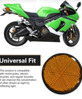 Two Pack 2 Inch Round Motorcycle Reflectors With M6 Screw Mount All Weather Ride Ready Waterproof Plastic For Rear Safety Visibility Orange Universal Fit For Cars And Mailboxes
