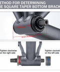 Diagram showing installation method for Beefy Square Taper Bottom Bracket With BSA Threads, fitting instructions included.