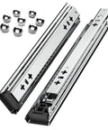 Beefy Heavy Duty Drawer Slides Full Extension Side Mount Rails For 20 To 40 Inch Drawers, Industrial-Grade Metal Runners
