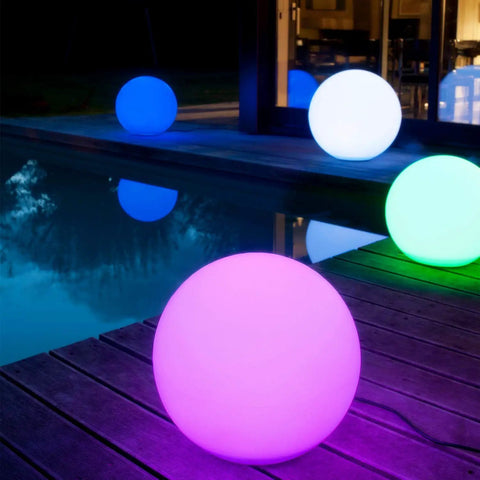 Rad 12 Inch RGB LED Ball Light With Remote Dimmable Mood Lighting 16 Color RGBW Options 8 Brightness Levels And 4 Transition Effects For Home Kids Room Bedroom Bar Patio Pool Party Decor
