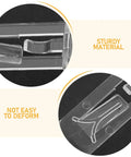 Close-up of Clear Plastic Shelf Support Pegs Set for kitchen cabinets showing sturdy material and resilience.