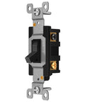 Four Way Toggle Light Switch 15 Amp Wall Switch Black, Built Tough For Homes And Small Offices, Residential Grade, Durable Polycarbonate And Steel Construction, 1 Pack, Easy On Off Operation, black four-way wall switch