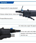 MxbaoHeng Pneumatic Tapping Machine For M3 To M12 Internal Threads Heavy Duty Thread Tapping Gun With 400 RPM Speed precision controls and features.
