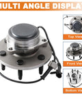 Front Wheel Hub Bearing Assembly 515053 For Chevy Avalanche Express Suburban Tahoe 6 Lug ABS With Sensor, 2WD Only multi-angle view